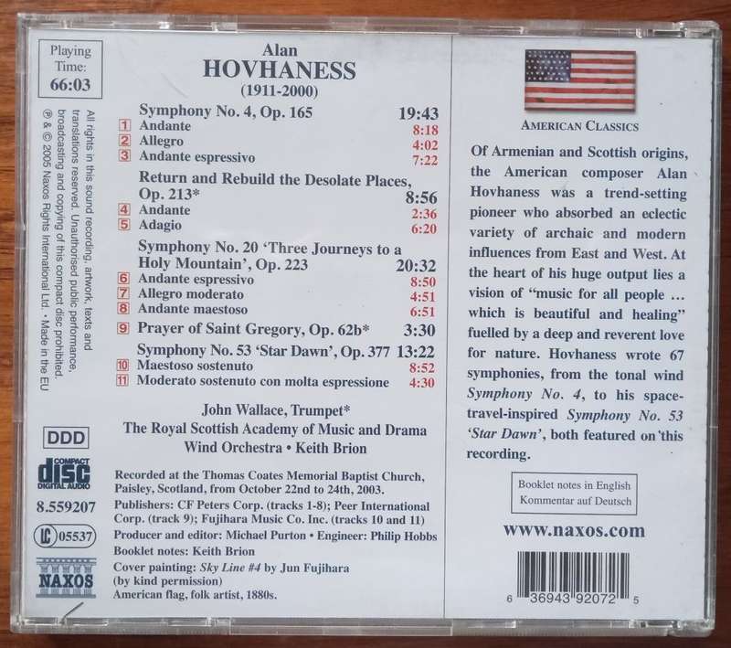 Hovhannes: Symphonies Nos. 4, 20 and 53