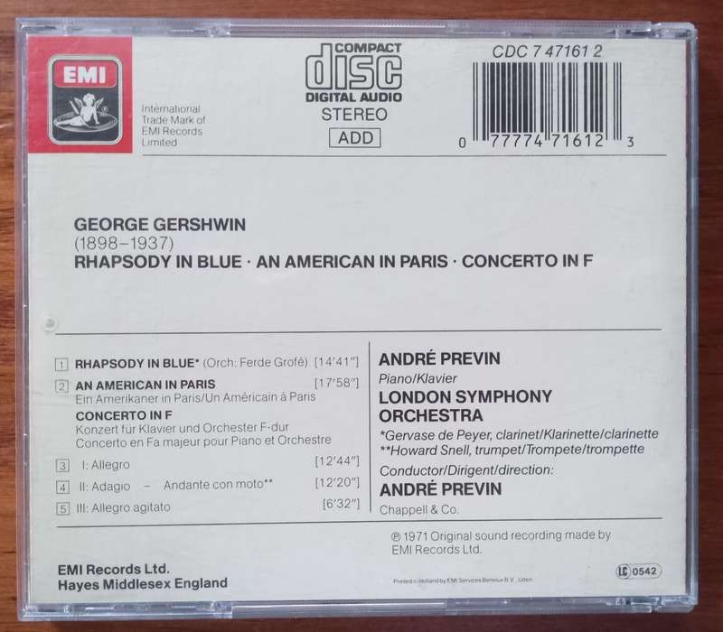Gershwin: Rhapsody in Blue, etc. (Previn)