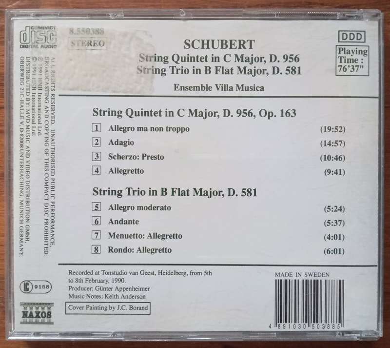 Schubert: String Quintet & String Trio