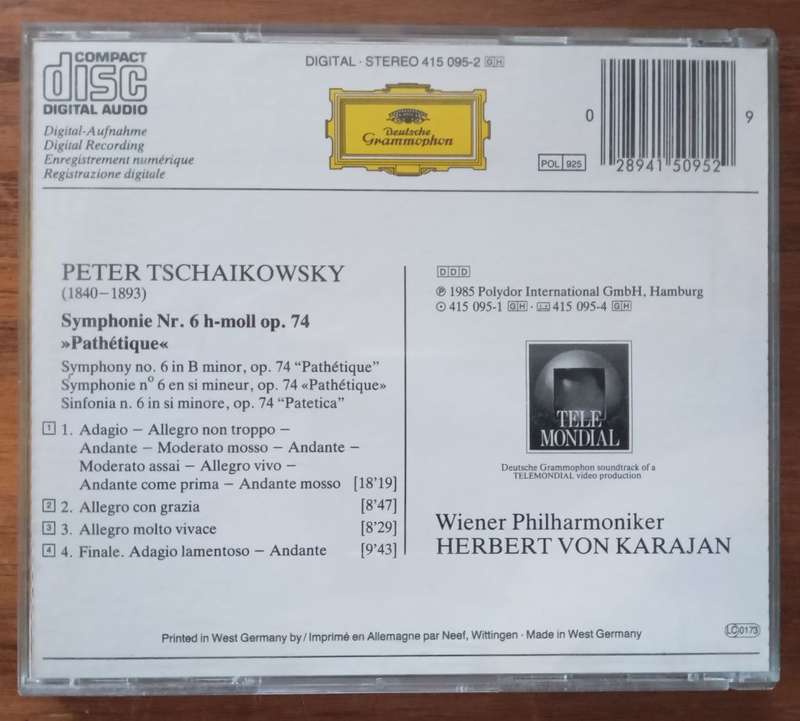 Tchaikovsky: Symphony No. 6 (Karajan)