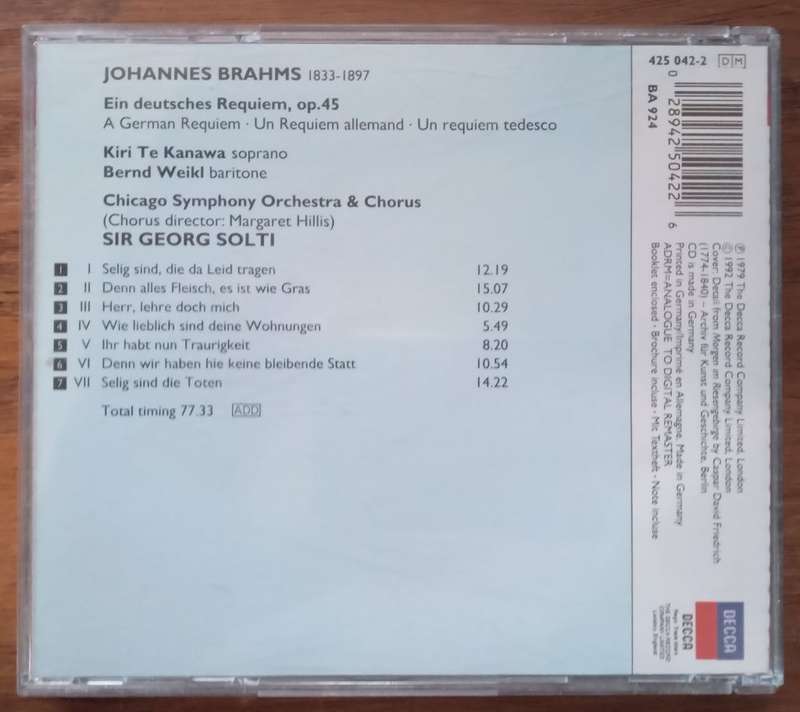 Brahms: German Requiem (Solti)