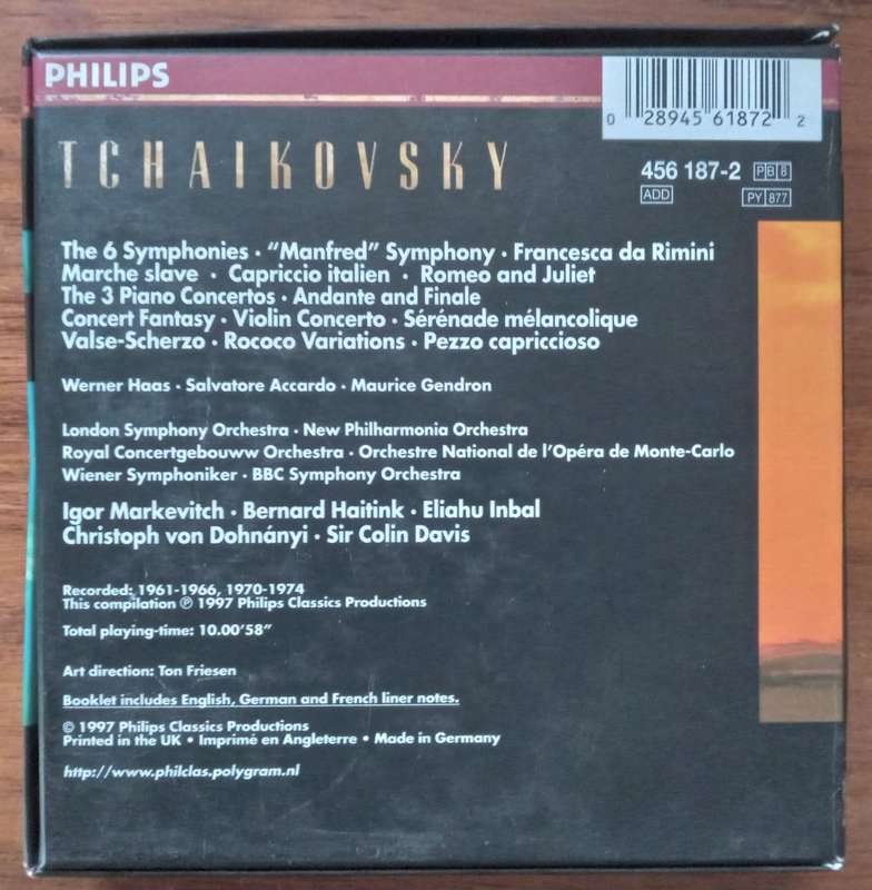 Tchaikovsky: Orchestral Works (8CDs, Various Artists)