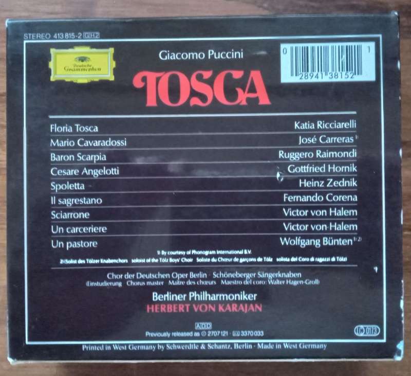 Puccini: Tosca (2CDs, Karajan)