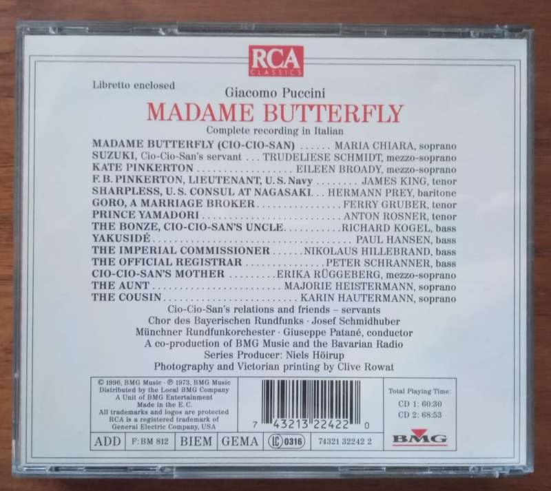 Puccini: Madama Butterfly (2CDs, Patane)