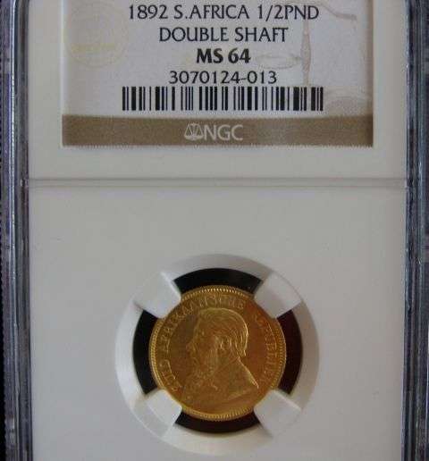 1892 MS64 DOUBLE SHAFT HALF POND (VERY HIGH GRADE)