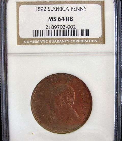 1892 MS64RB PENNY GRADED BY NGC. HIGH GRADE