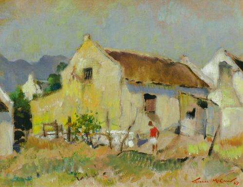 Terence John McCaw (SOUTH AFRICAN, 1913-1978) Oil on Board - Cottage at Clan Williams - No Reserve!