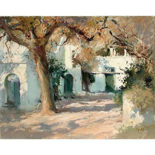 Ruth Squibb (SOUTH AFRICAN born 1928) Oil on masonite - "Kronendal - No reserve!