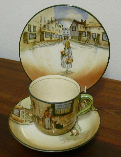 ROYAL DOULTON "DICKENS WARE - TRIO"  - RARE