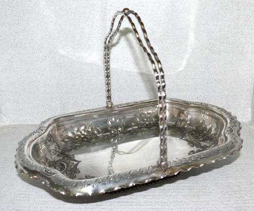 Beautiful & Exquisit Silver Plated VICTORIAN Basket - Fully Backstamped - Made in England