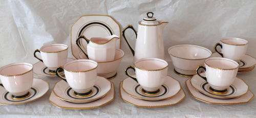Royal Tuscan ART DECO Fine Bone China Coffee Set - 23 pieces - absolutely stunning!
