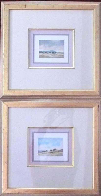 A Pair of Beautiful Richard Rennie (SA Born 1932) Watercolour Landscape Paintings - Stunning!