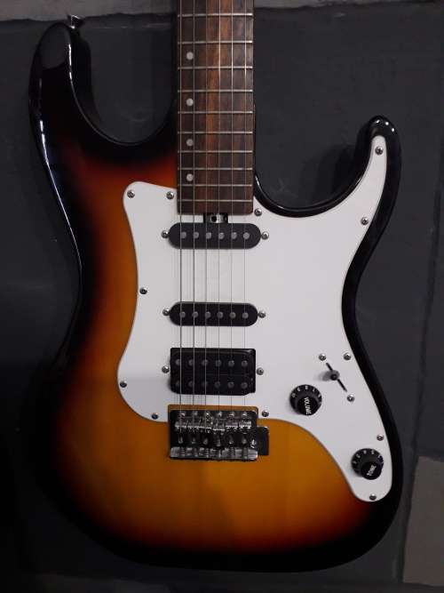 Buckley guitar and amp