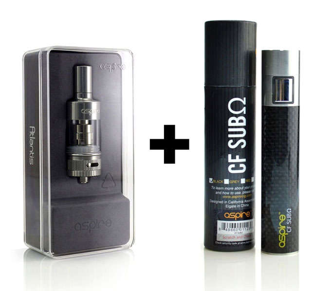 Aspire Atlantis with CF Sub Ohm kit (For cloud blowing) WITH SPECIAL ASPIRE CHARGER INCLUDED