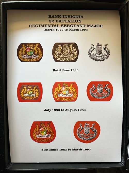 SADF 32 BATTALION RSM COIN AND PENCIL DRAWING BOX SET  LTD