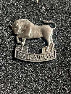 SA Army College Grey Metal Cap Badge SADF