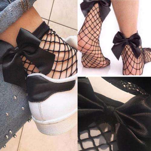 MESH BOW SOCK