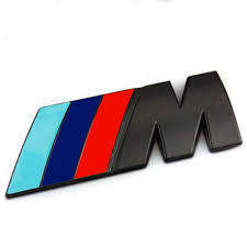 BLACK BMW M BADGE 73MM MOTORSPORT