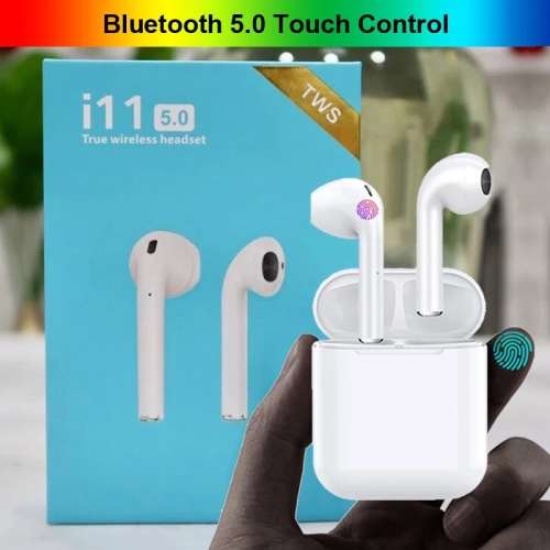 AirPods i11 TWS - POP UP & TOUCH CONTROL (WIRELESS EARPHONES). ANDROID & iOS COMPATIBLE