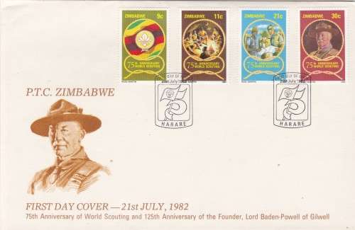 Zimbabwe Harare Anniversary of World Scouting FDC