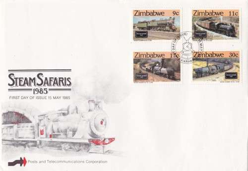 Steam Safaris 1985 Zimbabwe FDC