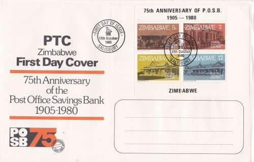 Post office Savings Bank Zimbabwe FDC