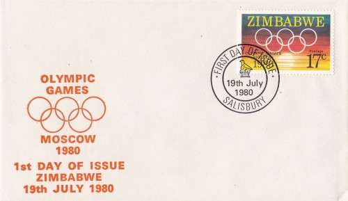 Olympic Games Moscow Zimbabwe FDC