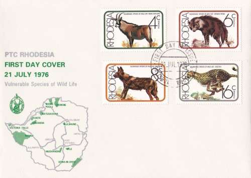 Vulnerable Species of Wild Life Rhodesia FDC