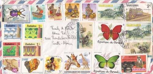 Stamps Zambia Tanzania Zimbabwe