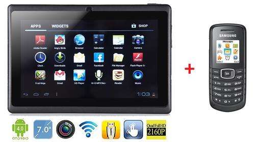 BRAND NEW 7" ANDROID 4.0 CAPACITIVE TOUCH SCREEN TABLET + NEW SAMSUNG E1080!!!!