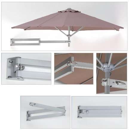 Umbrella - Wallmounted Easysoll umbrella in Taupe