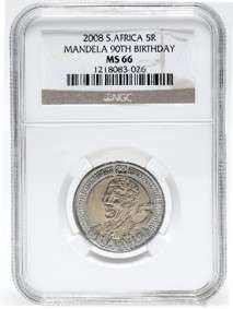 ** MANDELA 90th NGC grade MS 66 **