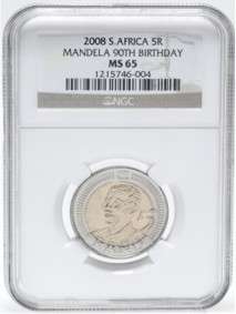 Mandela 90th NGC grade MS 65