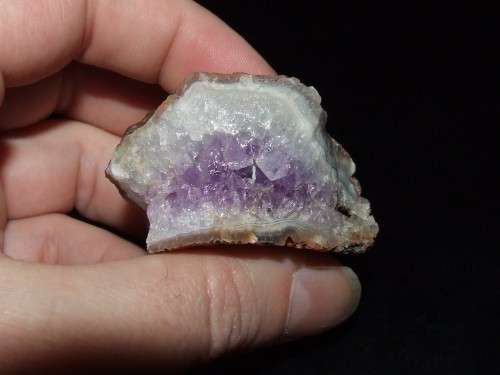 Agate with Amethyst Vug