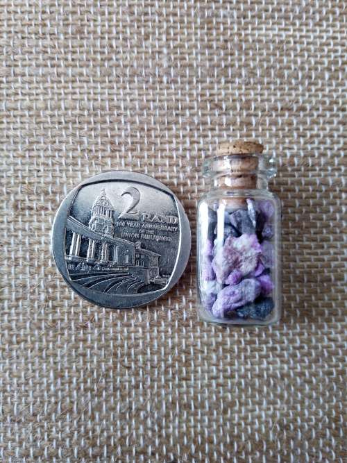 Tiny Sugilite chips in small bottle - various quality - Rare!