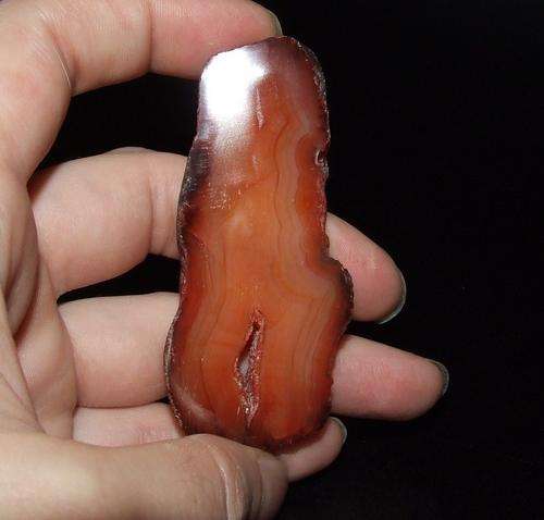 Carnelian both sides polished slice