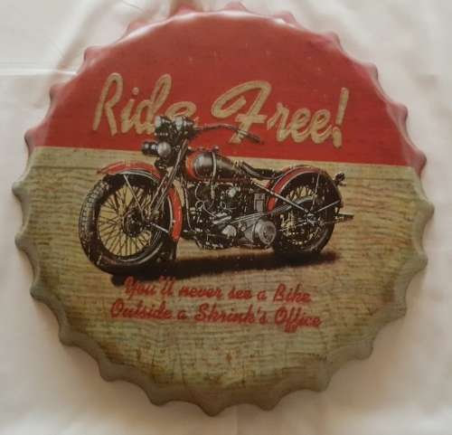 Ride Free Large Tin Bottle Cap