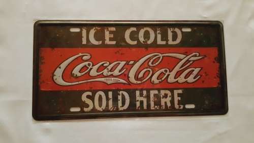 Ice Cold Coca-Cola Tin Sign