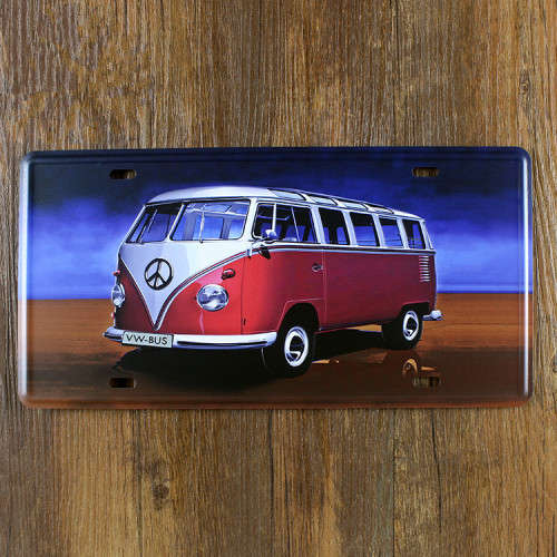 VW Bus Tin Sign