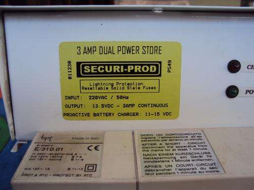 3 Amp Dual Power Store Proactive Battery Charger: 11-15 VDC with Lightning Protector