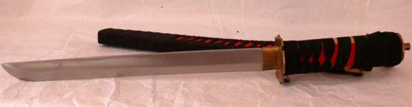 OLD ORIENTAL SWORD IN SCABBARD - BLADE IS SHARP - NOT A TOY