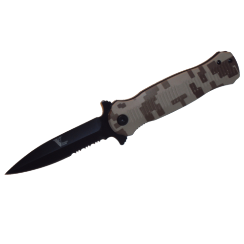 Army Camo Tactical Flick Knife
