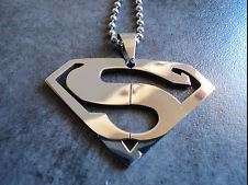 Superman Pendant Necklace For Men And Women,High Quality 316L Stainless Steel (N0002)