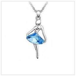 Crystal Dream Girl Angel Pendant Necklace