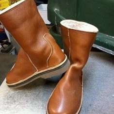 Leather Ugg Style Boots