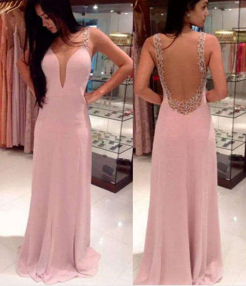CHIFFON EVENING DRESS - S/M/L/XL