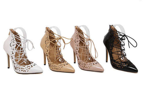 LACE UP DESIGN PUMPS