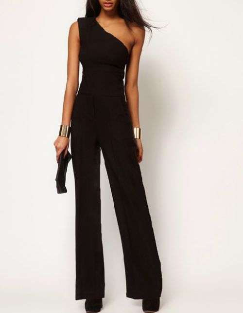 JUMPSUITS/JUMPSUIT/STYLISH JUMPSUIT/SLEEVELESS JUMPSUIT/BLACK JUMPSUIT