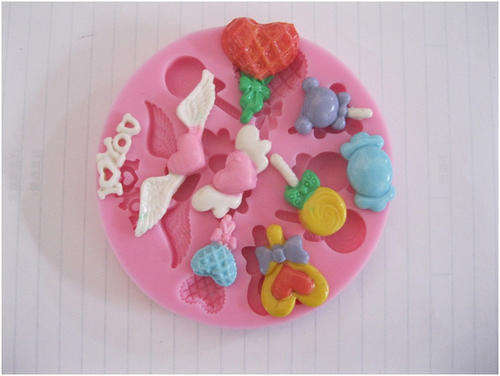 3D SILICONE MOULD  CANDY AND LOVE  SHAPES FOR SUGAR CRAFTING, SOAP, CANDY, CHOCOLATE, ICE AND CAKE
