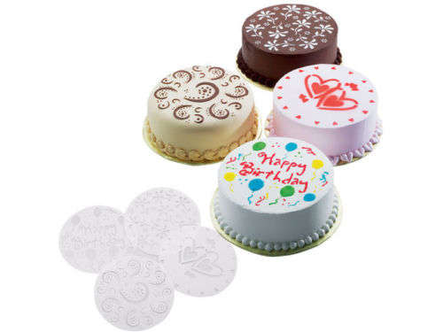 STENCILS - CAKE - CUPCAKE - DECORATOR STENCILS - SET OF 4